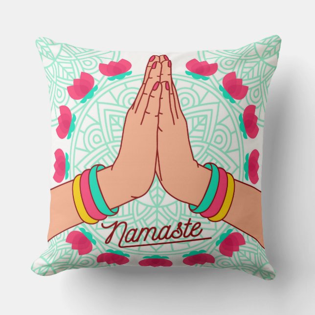Almofada Travesseiro Vermelho Namaste (Frente)