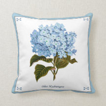 Travesseiro Vintage Blue Hydrangea