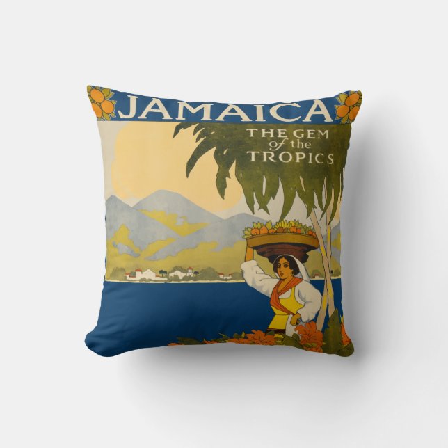 Almofada Travesseiro Vintage Jamaica (Frente)