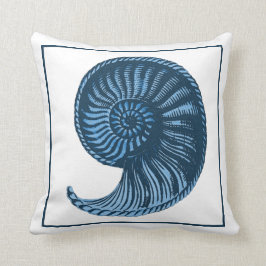 Almofada Travesseiro Vintage Seashell Azul Nº 3