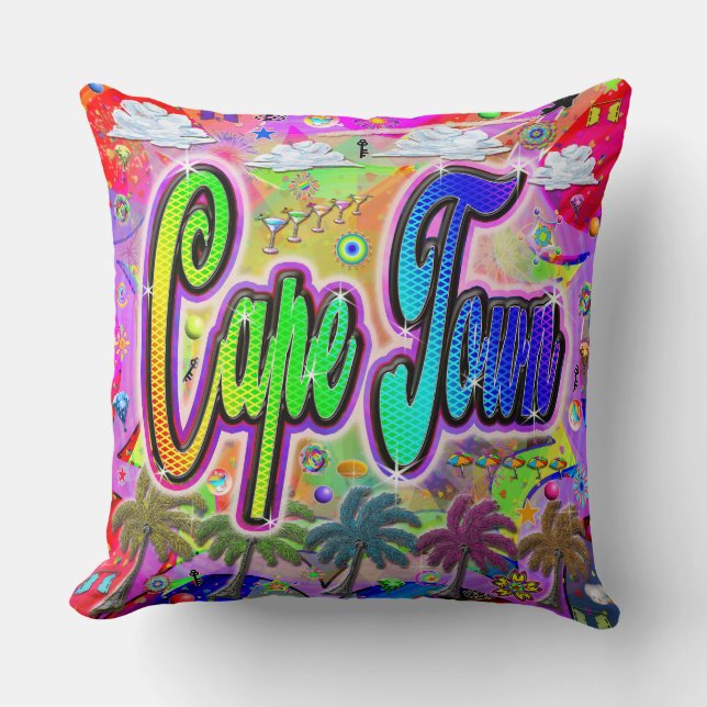 Almofada Travesseiro Vista Express da Cidade do Cabo (Frente)