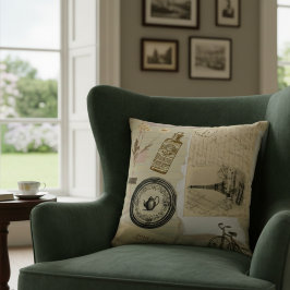 Almofada Travesseiro Vitoriano Vintage Stickers