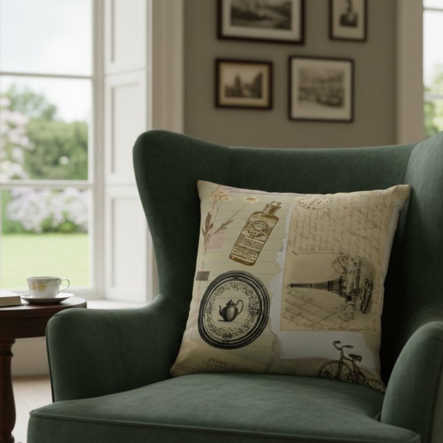 Almofada Travesseiro Vitoriano Vintage Stickers (Criador carregado)