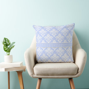 Almofada Travesseiro - Wedgewood Blue Damask