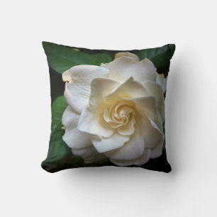 Almofada Travesseiros brancos da flor do Gardenia