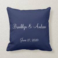 Travesseiros De Casamento Náutico Azul Monogramado