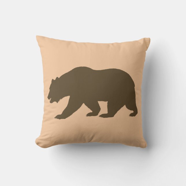 ALMOFADA TRAVESSEIROS DE DECOR DE CABIN LODGE COM URSO (Frente)