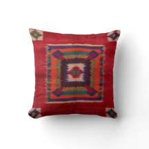 Travesseiros de Kilim Vermelho Autêntico para uma 