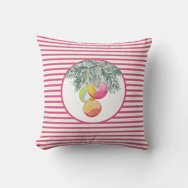 Almofada Travesseiros de Natal - Cor Única Colorida (Frente)