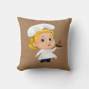 Almofada Travesseiros decorativos Beige Chef Cake