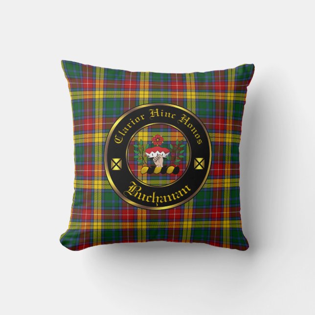 Almofada Travesseiros decorativos Buchanan Clan & Tartan (Frente)