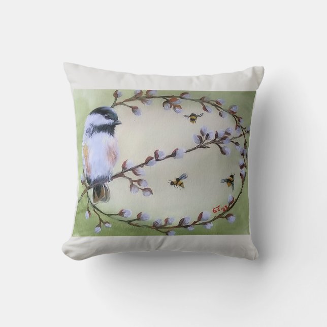 Almofada Travesseiros decorativos de Abelhas Selvagens Chic (Frente)