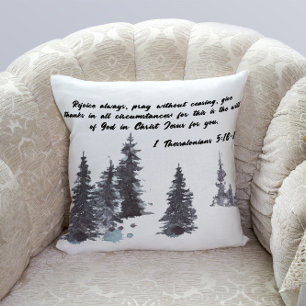 Almofada travesseiros decorativos de inverno do verso bíbli