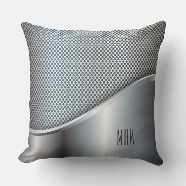 Almofada Travesseiros decorativos de monograma personalizad (Frente)