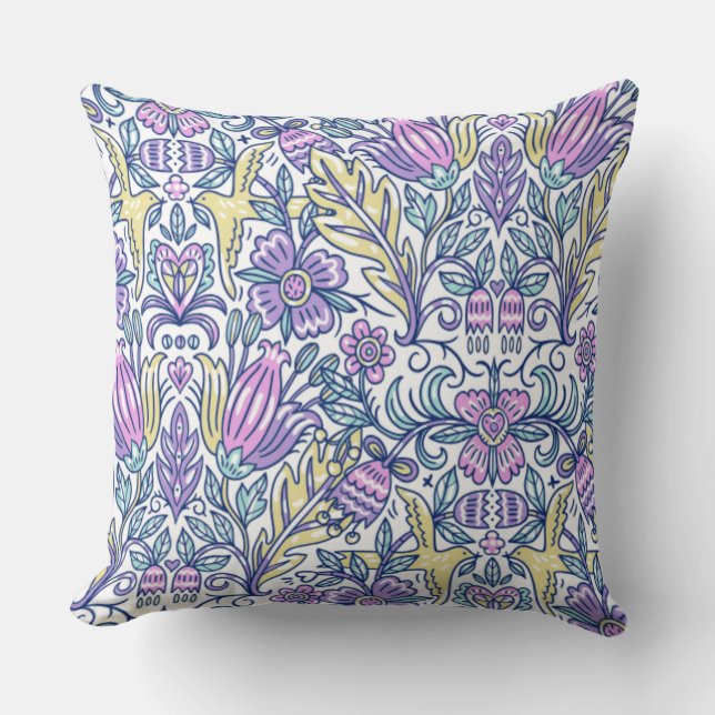 Almofada Travesseiros Decorativos de Padrão Floral (Frente)