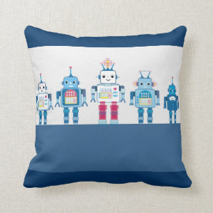Almofada Travesseiros decorativos decorativos do geek azul
