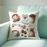 Almofada Travesseiros decorativos do Café House<br><div class="desc">Adicione um toque aconchegante à sua casa ou evento com o nosso travesseiro decorativo temático da cafeteria, com a frase encantadora "O Amor é a Criação" ao lado da deliciosa arte ilustrada da cafeteria. Perfeito para os amantes do café, este travesseiro traz calor e estilo a qualquer espaço. Seja usado...</div>