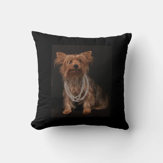 Almofada Travesseiros decorativos do yorkshire terrier (Frente)