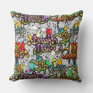 Almofada Travesseiros decorativos dos grafites de Hip Hop