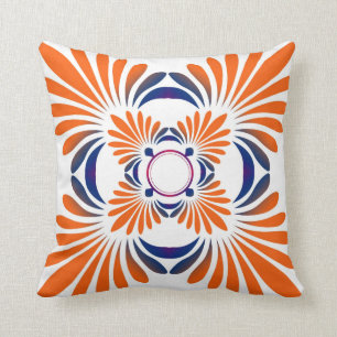Almofada Travesseiros decorativos florais modernos: Laranja