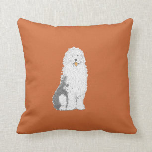 Almofada Travesseiros decorativos ingleses velhos do cão d