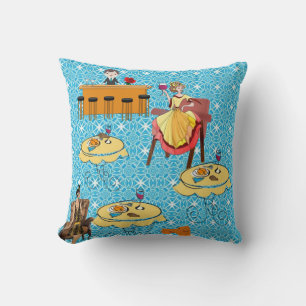 Almofada Travesseiros decorativos Retro Woman Jantar