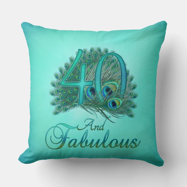 Almofada Travesseiros do aniversário de 40 anos (Frente)