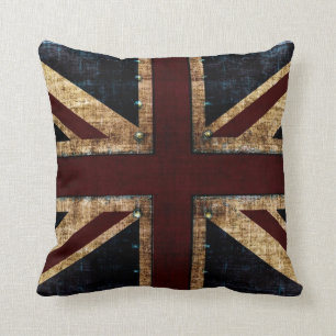 Almofada Travesseiros do lance de Union Jack do Grunge