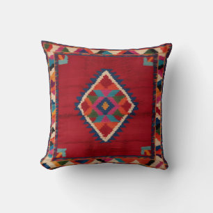 Almofada Travesseiros do Red Kilim Rug: Negrito, Único e Et
