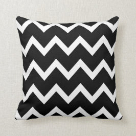 Almofada Travesseiros do ziguezague com Chevron preto e