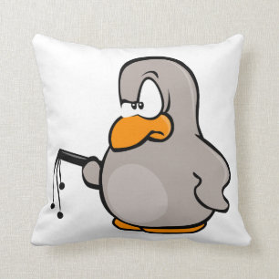 Almofada Travesseiros engraçados, pinguim com chicote