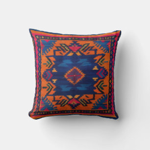 Almofada Travesseiros lombares de Kilim Azul Tecidos Manusc