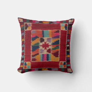 Almofada Travesseiros lombares do Kilim Vermelho artesanal: