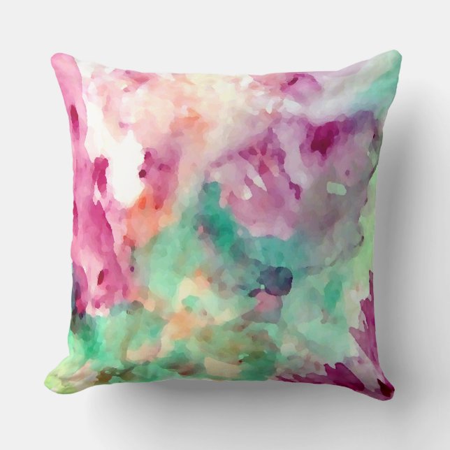 Almofada Travesseiros macios do abstrato floral bonito da (Frente)