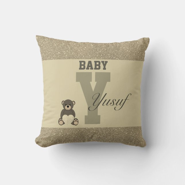 Almofada Travesseiros personalizados da tipografia (Frente)