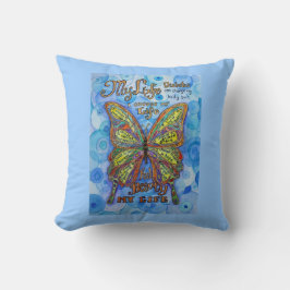 Almofada Travesseiros Poem de Suporte à Borboleta do Rainbo
