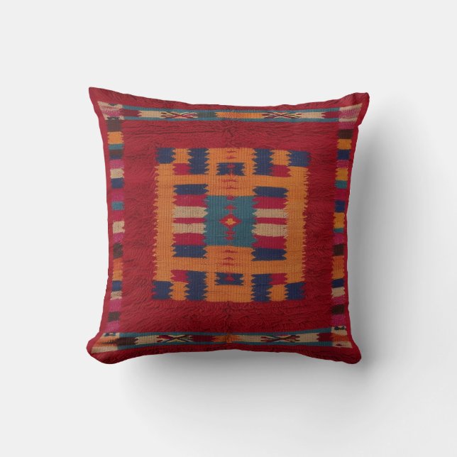Almofada Travesseiros Red Kilim: Elegância ao estilo barn d (Frente)