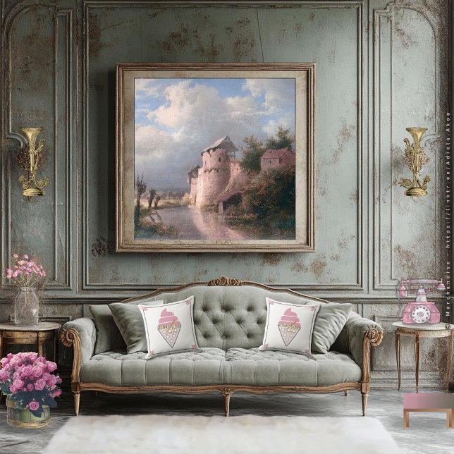 Almofada Travesseiros - Sorvete Irresistível pela Poetisa A (Irresistible Ice Cream Throw Pillows designd by Poet Adiela Akoo. Browse my store for more fab finds)