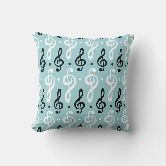 Almofada Treble Clef Music Gift Musical Teacher Banda (Frente)