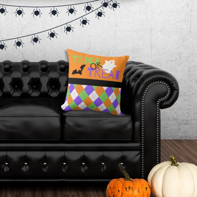 Almofada Trecho Spooky ou tratar Travesseiro decorativo Arg (Criador carregado)