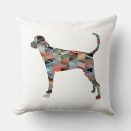 Almofada Treing Walker Coonhound Geométrico Silhouette