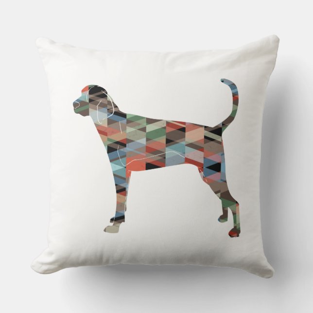 Almofada Treing Walker Coonhound Geométrico Silhouette (Frente)