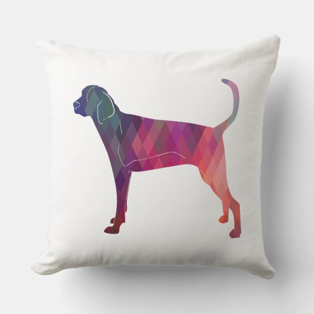 Almofada Treing Walker Coonhound Geométrico Silhouette (Frente)