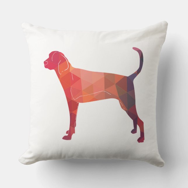 Almofada Treing Walker Coonhound Geométrico Silhouette (Frente)