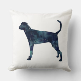 Almofada Treing Walker Coonhound Watercolor Silhouette