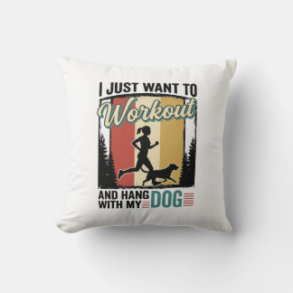 Almofada Treino Com Meu Cachorro Camiseta Vintage de Corrid