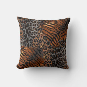 Almofada Trendência de pele de tigre-leopardo