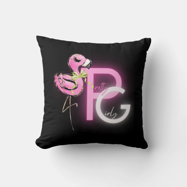Almofada Trending Bonito Girly Fashion Decor Gift Flamingo (Frente)