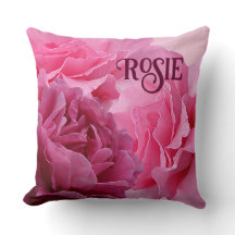 Trendy boho rosa-rosa fofo nome Rosie personalizáv