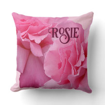 Trendy boho rosa-rosa fofo nome Rosie personalizáv